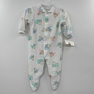 Unisex New Vintage Carter's Month Terry Cloth bunny Footed Outfit 6-9‎ months